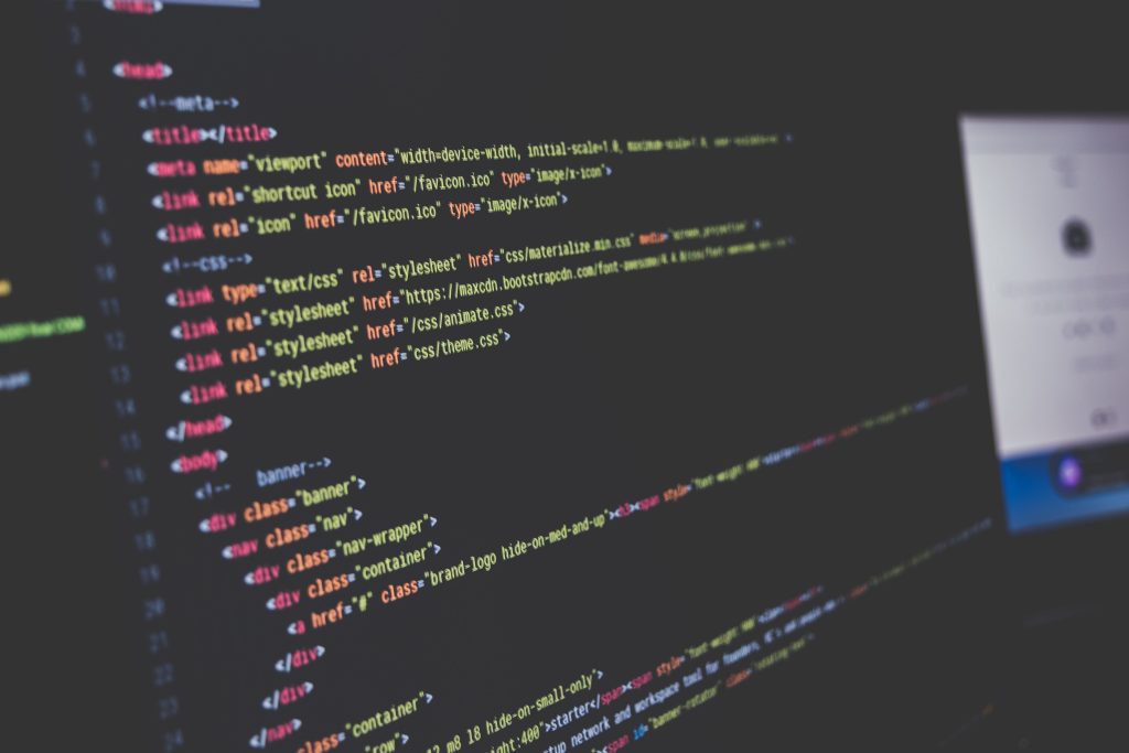 Lines of colour-highlighted code on a dark screen